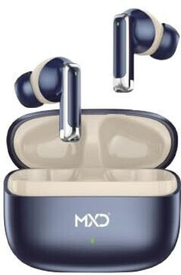 mxd Wireless Earbud with Charge Case, Deep Bass, Touch Control, Type C Fast Charging Bluetooth without Mic(Blue, True Wireless)