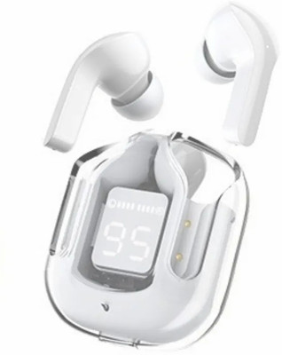 WORFOX Hi-Fi Stereo Wireless Bluetooth Earbuds with LED Display, Touch Control Gaming Bluetooth Gaming(White, True Wireless)