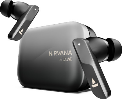 boAt Nirvana X TWS(2025 Launch),Dual Drivers by Knowles,Hi-Res Audio LDAC,App Support Bluetooth(Cosmic Onyx, True Wireless)