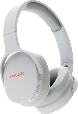 TRIGGR Trinity 2 with Dual Pairing, ENC, Fast Charge, 50H Battery, Rubber Finish, v5.3 Bluetooth(Shark Grey, On the Ear)