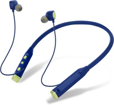 TEQIR TUNE AUDIO DRIP 36 HOURS MUSIC PLAYBACK IPX4 4D BASS SPORT BLUETOOTH HEADPHONE Bluetooth Headset(Blue, In the Ear)