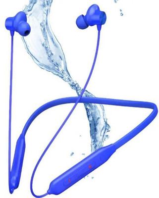 Nslix Wireless Bluetooth Neckband for Sports, Workout & Travel Bluetooth(Blue, On the Ear)