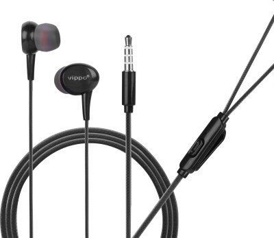 VIPPO Earphone with one Key Answer Button Wired Headset with mic VHB-867 (pack of - 2) Wired Headset(Black, In the Ear)