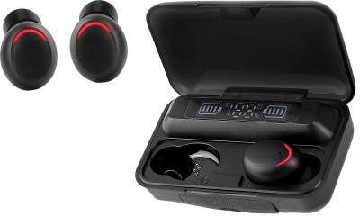 snowbudy AirBuds Bluetooth True Wireless (TWS) In Ear 20 Hours Playback Powerfull bass Bluetooth Gaming Headset(Black, True Wireless)