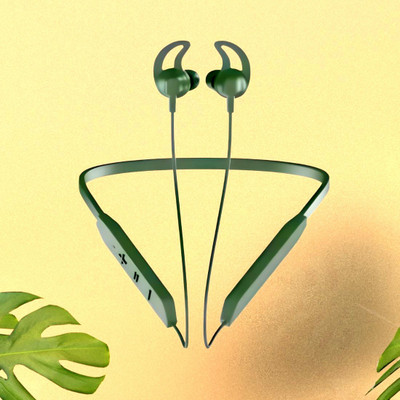 FRONY Bluetooth Headset Neckband with mic BT-Max 30H Playtime & Calling VibrationP248 Bluetooth(Green, True Wireless)