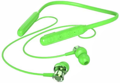 DIVINEYS EI07 Bt Neckband With Calling Vibration Bluetooth(Green, True Wireless)
