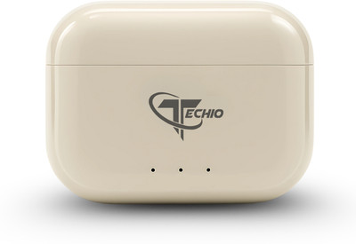 Techio Buds Xero True Wireless Earbuds Z4 with Noise Cancellation, HD Calling, Bluetooth(White, True Wireless)