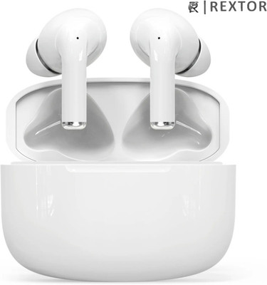 REXTOR Bluetooth Earbuds: Noise-Cancelling Technology & Long Battery Life Bluetooth(White, In the Ear)