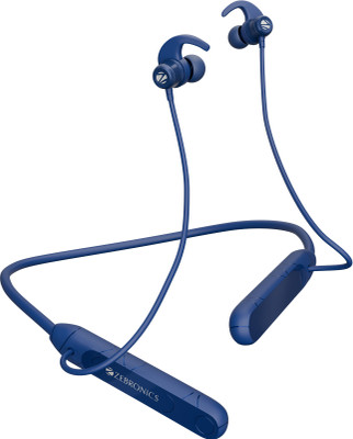 ZEBRONICS Raga F2 Neckband with 22H Playback, Magsnap (Magnetic Play|Pause),Rapid Charging Bluetooth(Blue, In the Ear)