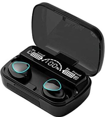 aar bee world M10 TWS Wireless Headphones Touch Control LED Display B49 Bluetooth Headset Bluetooth(Black, In the Ear)