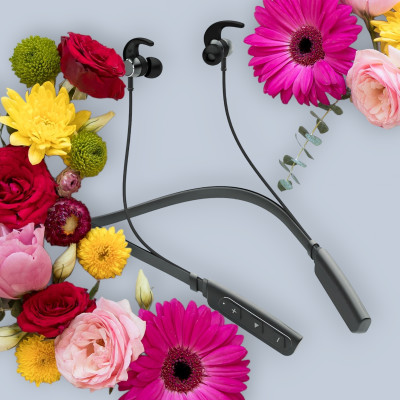 QPG STORE Rokerz 235 Pro Wireless Bluetooth Neckband(0.823 Bluetooth(Black, In the Ear)