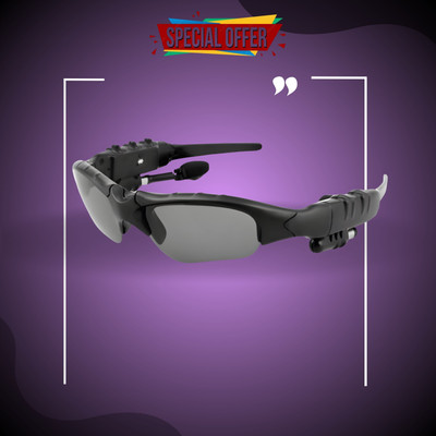 Clairbell Sunglass with Music and bluetooth headset and mic, Bluetooth Earbuds AB12 Bluetooth(Black, On the Ear)