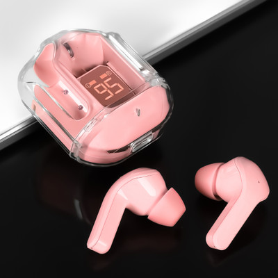 SDMINITEK Ultrapod Wireless LED Digital Display IP4 Waterprof Bluetooth(Pink, In the Ear)