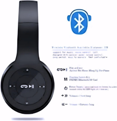 house of common Compact Wireless Foldable Bass Power Pro Audio_QU Bluetooth & Wired(Black, On the Ear)