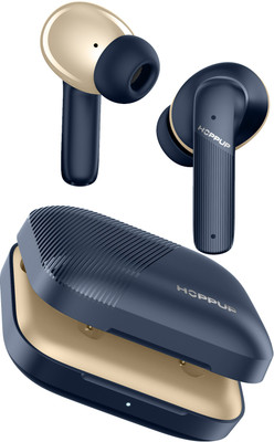 HOPPUP AirDoze Z51 with 4 Mic ENC, 13MM Drivers, 50H Playtime, 40MS Low Latency 5.4V Bluetooth(Blue, True Wireless)