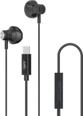 AAMS A154 Dual Driver Dynamic Bass High Definition in-Ear Earphones with Mic Wired Headset(Black, In the Ear)