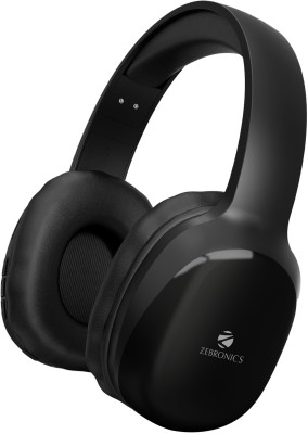 ZEBRONICS Zeb -Thunder PRO, Over Ear Headphones with 60H Backup, Gaming Mode, ENC Bluetooth Headset(Black, On the Ear)