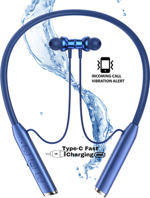 GREE MATT N80 Vibration Alert 48 Hours Playtime Cancellation Waterproof Neckband U2 Bluetooth(Blue, In the Ear)