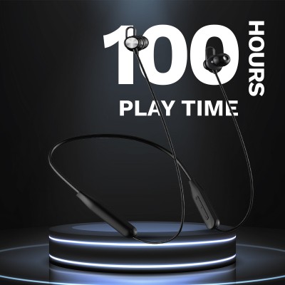 OTAGO 100 Hrs Battery Backup Like Original Bluetooth Neckband Flexible Headset Bluetooth Gaming Headset(Black, Playback Time is around 100 Hrs, Anc M32 Neckband, In the Ear)