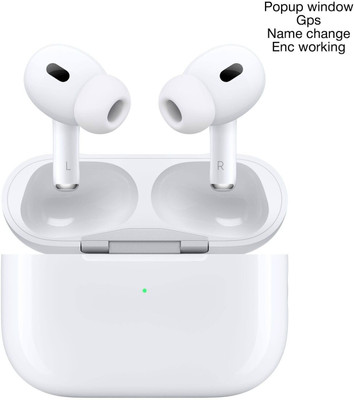 SAIBABA airprods pro gen 2 with ios popup name change enc gps Bluetooth(White, True Wireless)