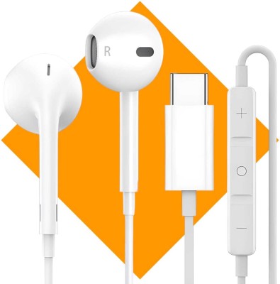 Bxeno Type C Handsfree with Mic for Xiaomi Redmi 12/Note 7/Note 11 Pro/11 prime[XI] Wired Headset(White, In the Ear)