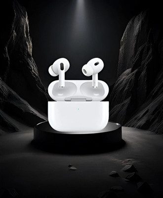 RAJIBNEW Airpox Pro (2nd generation) wireless headphone with anc quality -(USB-C) Bluetooth(White, True Wireless)