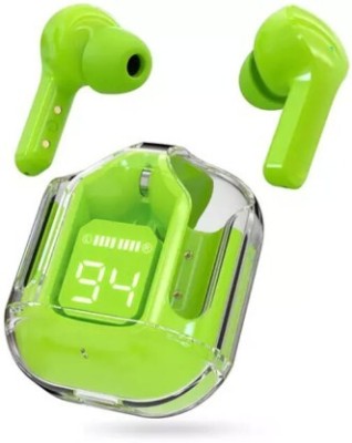 AJFuture Ultra Transparent Earbuds Green Bluetooth Headset (Green, True Wireless) Bluetooth Headset(Green, In the Ear)