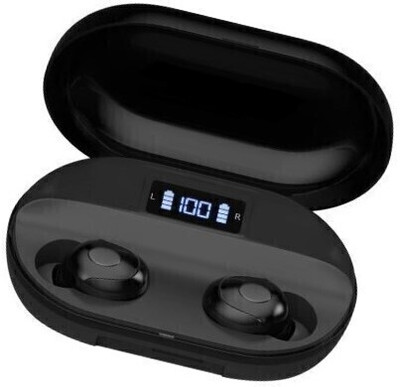 DigiClues Earbuds T2 Upto 48 Hours Playback with Power-Bank and ASAP Charge Bluetooth Gaming(Black, True Wireless)