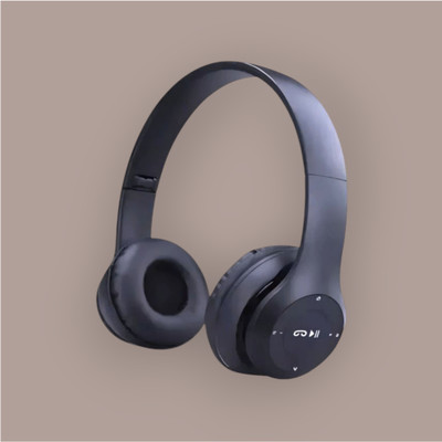 TWS Foldable Wireless Bass Boost Pro Audio_GX Bluetooth & Wired(Black, On the Ear)