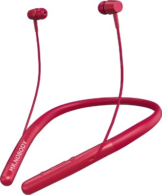 MR.NOBODY Fast charging with 40Hrs Playtime,Waterproof,Bluetooth Neckband A30 Bluetooth Headset(Red, In the Ear)