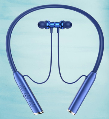 GREE MATT N80 Vibration Alert 48 Hours Playtime Cancellation Waterproof Neckband F11 Bluetooth(Blue, In the Ear)