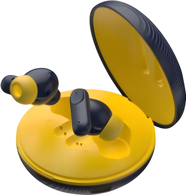 Ozlre Burger Buds with AI ENC for calls, upto 48hours of Playback and Fast Charging-3 Bluetooth Gaming(Yellow, True Wireless)