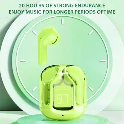 NKL Smart Design UltraPods Buds or Charging Case,Sensor Touch 298 Bluetooth Gaming(Green, True Wireless)