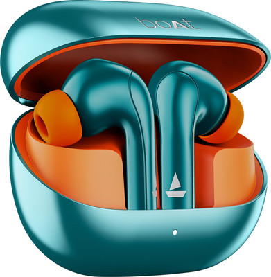 boAt Airdopes 155 w/ 40 hrs Playtime,In-Ear Detection,Quad Mics ENx Tech,ASAP Charge Bluetooth(Active Teal, True Wireless)