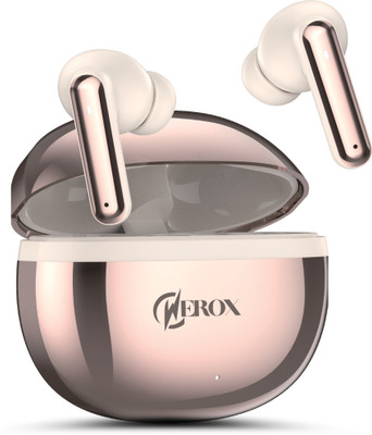WEROX Z-Lite Bullets 360 TWS Earbuds with 100 HRS Playtime,(50ms Low Latency) Bluetooth Gaming(White, True Wireless)