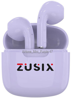 Zusix Airtone Mini - Retro Vibe TWS,Rich Bass,30H Playtime Wireless Earbuds Bluetooth(Purple, True Wireless)