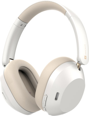 realme TechLife Studio H1 with 43dB ANC, Hi-Res Audio, 40mm Driver and 70hrs Playback Bluetooth(White, On the Ear)