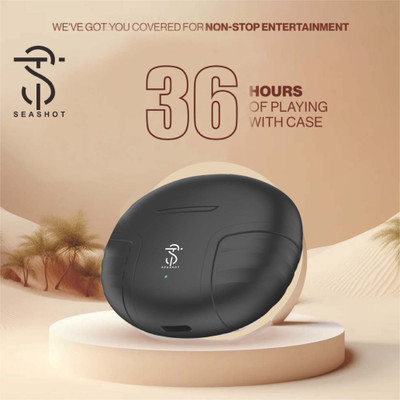 Seashot V11 Truly Wireless in Ear Ear Buds w/Up to 15 HRS Playtime, Dual Mics Bluetooth(Black, True Wireless)
