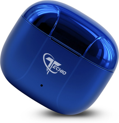 TECHIO Airdopes 300 TWS Earbuds F2 with 50H Playtime & AI-ENx™ Noise Cancellation Bluetooth(Blue, True Wireless)