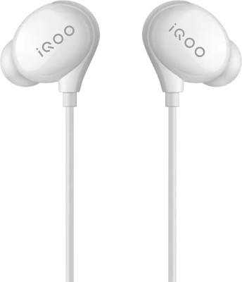 IQOO iHP1910 Premium Earphones(L-Shaped Plug) Wired Gaming(White, In the Ear)