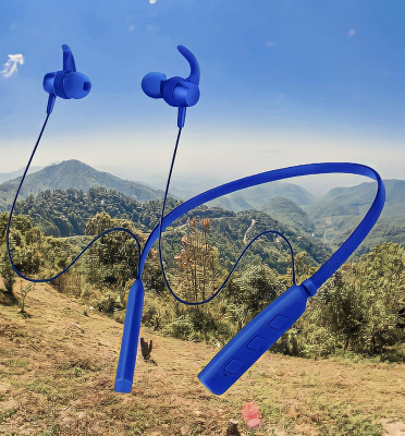 GPQ STORE Rokerz 235 Pro Wireless Bluetooth Neckband(B.0.168 Bluetooth(Blue, In the Ear)