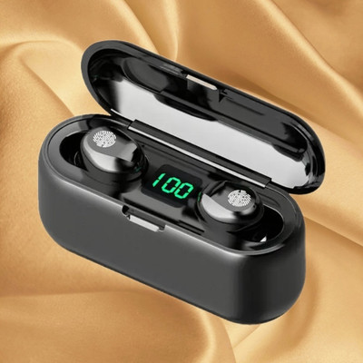 YAROH N92_F9 Wireless Earbuds with Bluetooth 5.0 & Digital Display Bluetooth(Black, In the Ear)