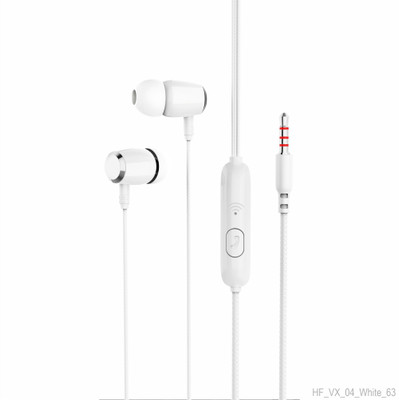 Zusix VX 04 - Smart Audio Equalization with 3.5mm Jack Wired Earphone Wired(White, In the Ear)