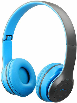 RENTOOR BEST BUY P47 Foldable/Gaming Sports /Wireless Thumping Bass Sound Headphone Bluetooth(Blue, On the Ear)