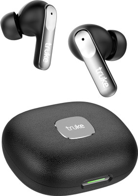 truke Mega 8 earbuds w/ 24-bit Spatial Audio, 70H Playtime, 13mm Drivers, Quad-Mic ENC Bluetooth(Onyx Black, True Wireless)