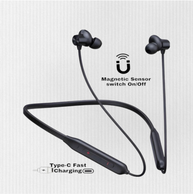 TWS Bass & Clarity Neckband - Wireless Design, Powerful & Crisp Audio_9N Bluetooth & Wired(Black, In the Ear)
