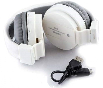 Glatoxi FOLDABLE WIRELESS BLUETOOTH HEADPHONE Bluetooth(White, Grey, On the Ear)