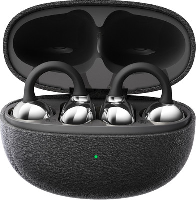 Earkit Wireless Open-Ear Clip-On Earbuds with Deep Bass, 50H Playtime Bluetooth 5.4-4 Bluetooth Gaming(Black, True Wireless)