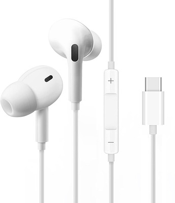 X88 Pro Type C Earphone with Microphone and Volume Buttons For All Smart Phones Wired(White, In the Ear)