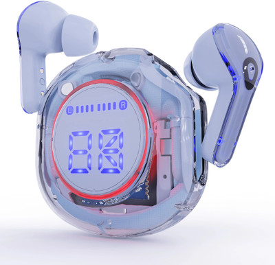 Aroma NB121 Almaty Upto 40H Playtime* Fast Charging With Digital Display Earbuds Bluetooth(Glass Blue, True Wireless)